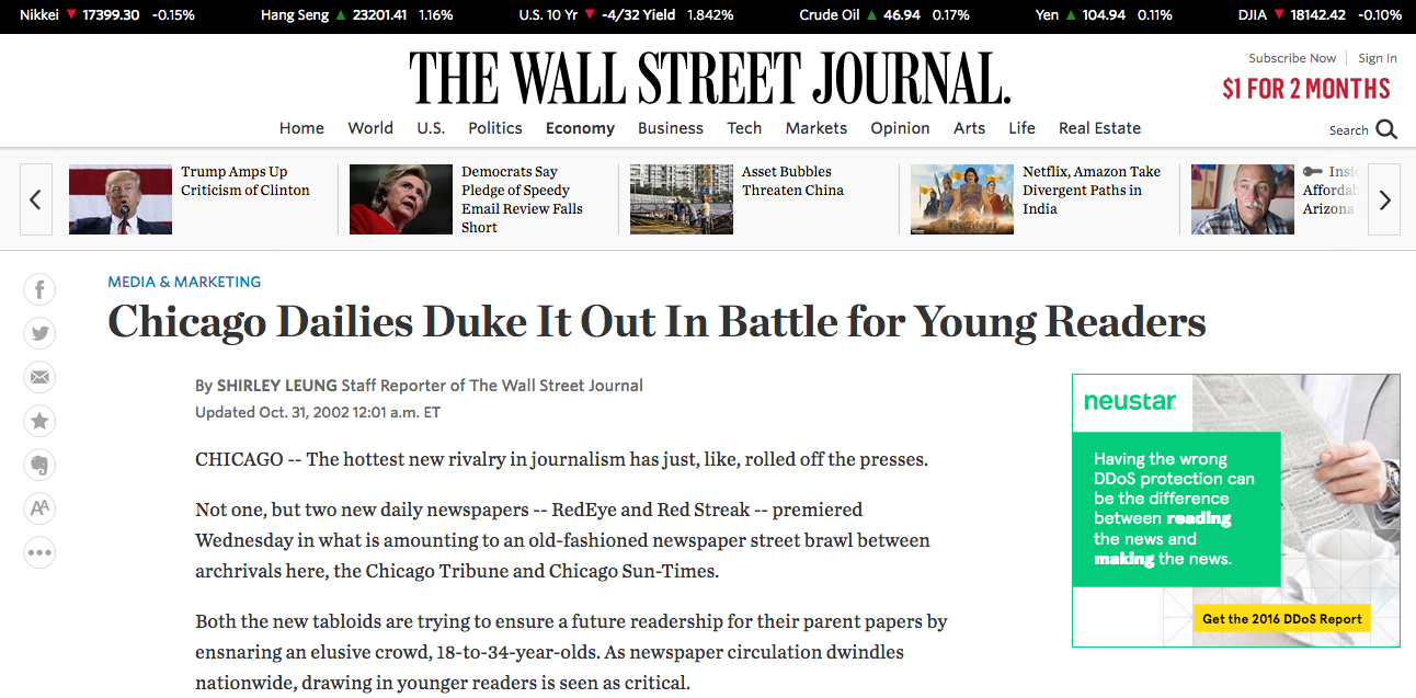 WSJ covers ‘Red’ war